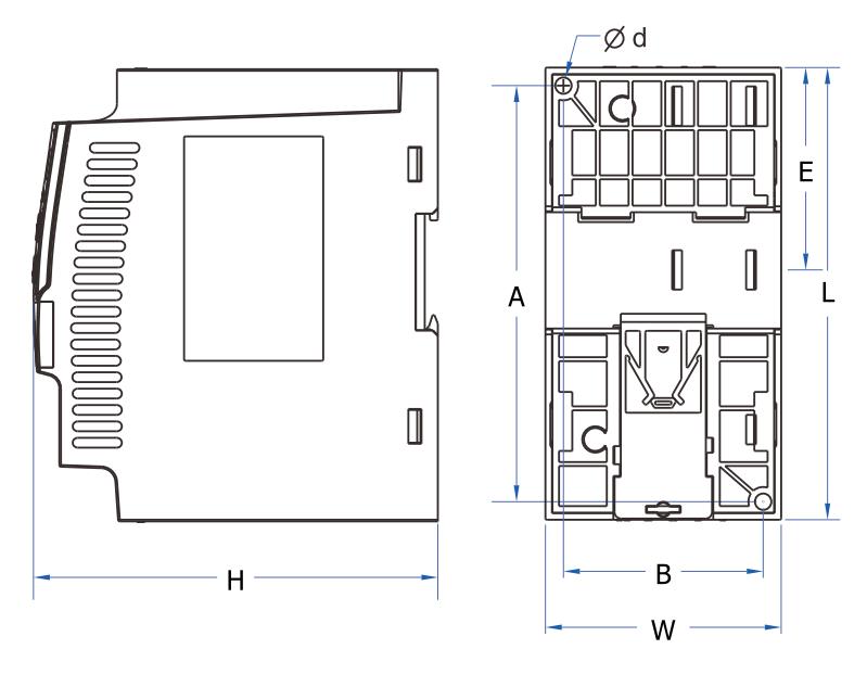 Dimensions of the ST150